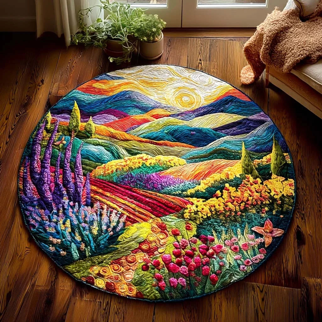 Garden of Light Quilted Round Mat