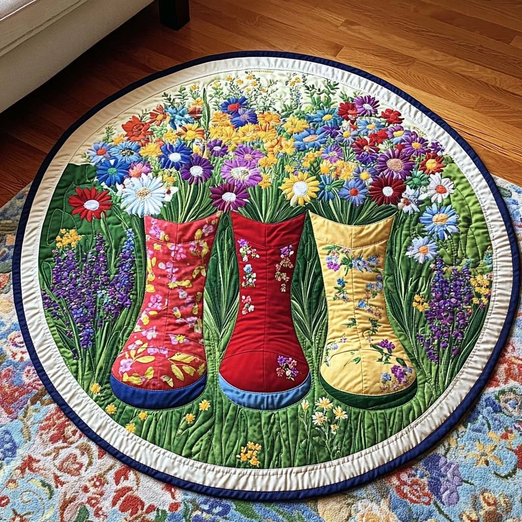 Garden Trio Quilted Round Mat