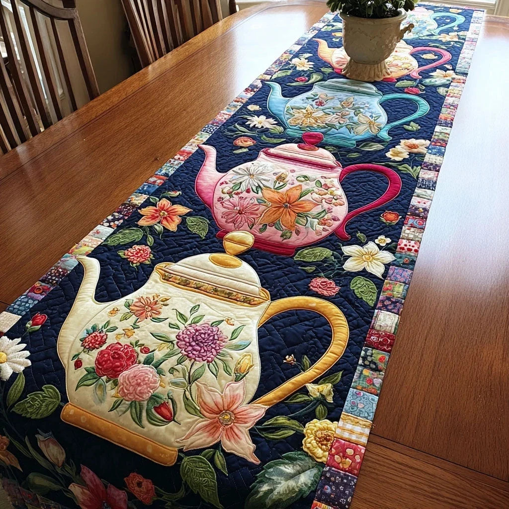 Gentle Bloom Quilted Table Runner