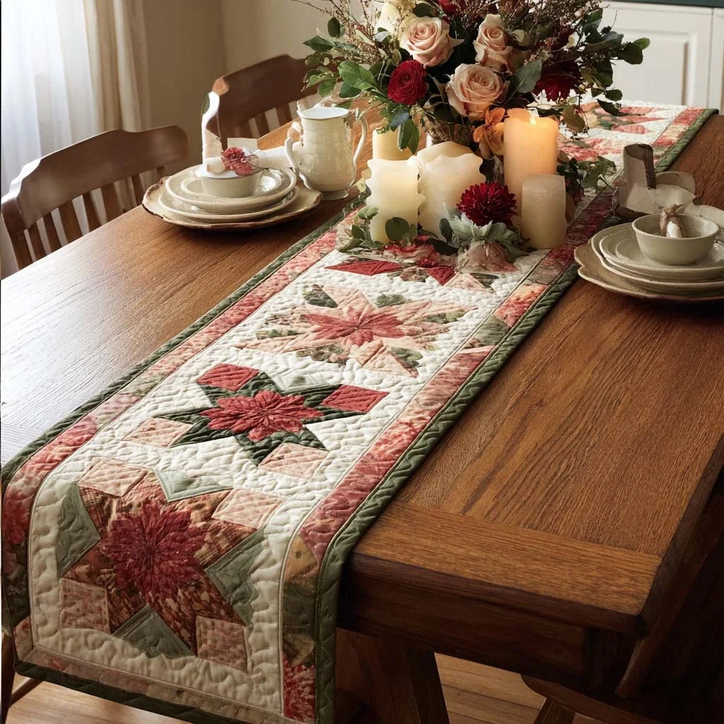Gentle Garden Quilted Table Runner