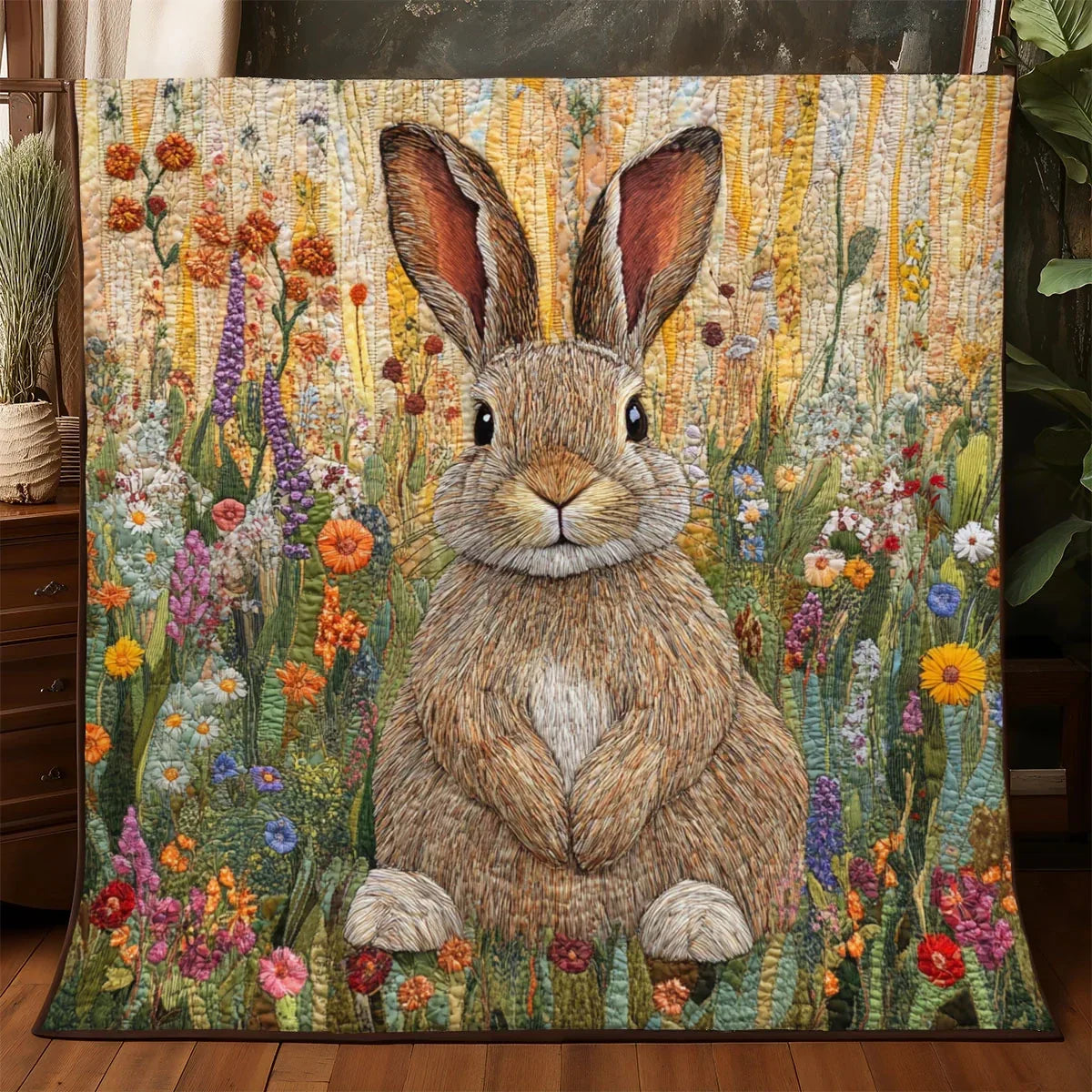 Gentle Hare Quilt Blanket
