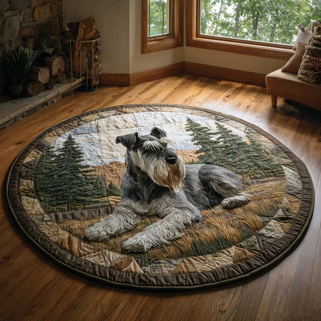 Gentle Schnauz Quilted Round Mat