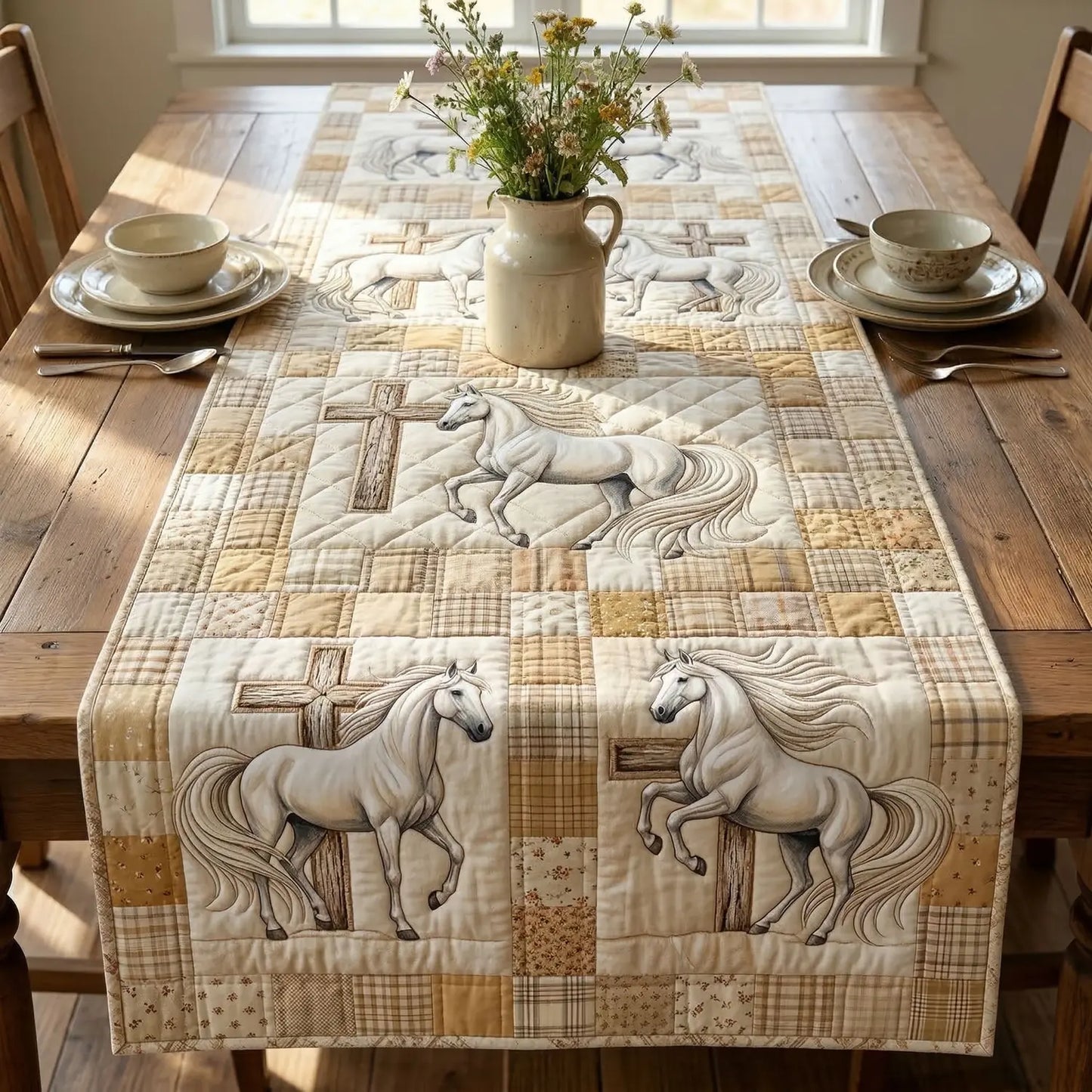Gentle Shepherd Quilted Table Runner