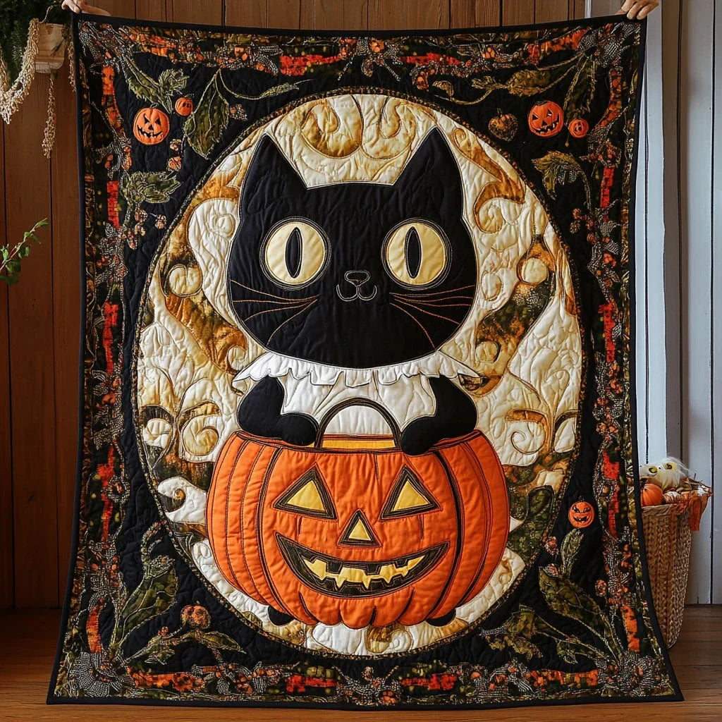 Ghostly Whiskers Quilt Blanket