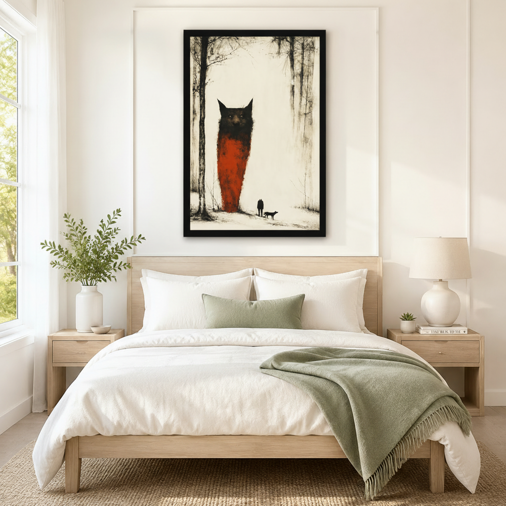 Dark Forest Guardian Gothic Surreal Canvas Art