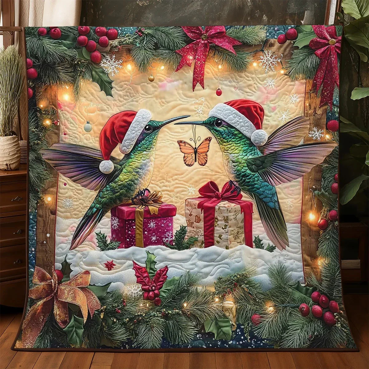 Gift Box Wings Quilt Blanket