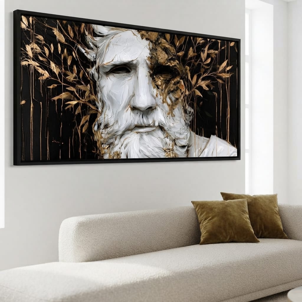 Gilded Echoes of Antiquity Canvas Wall Art