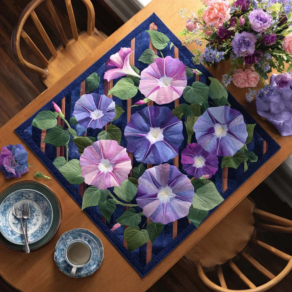 Glory Bloom Quilted Table Topper