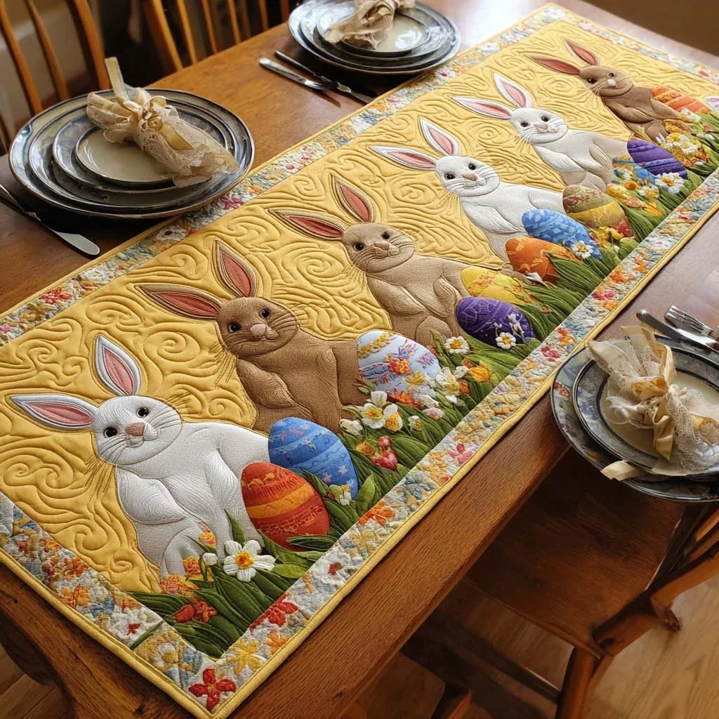 Glow Easter Quilted Table Runner