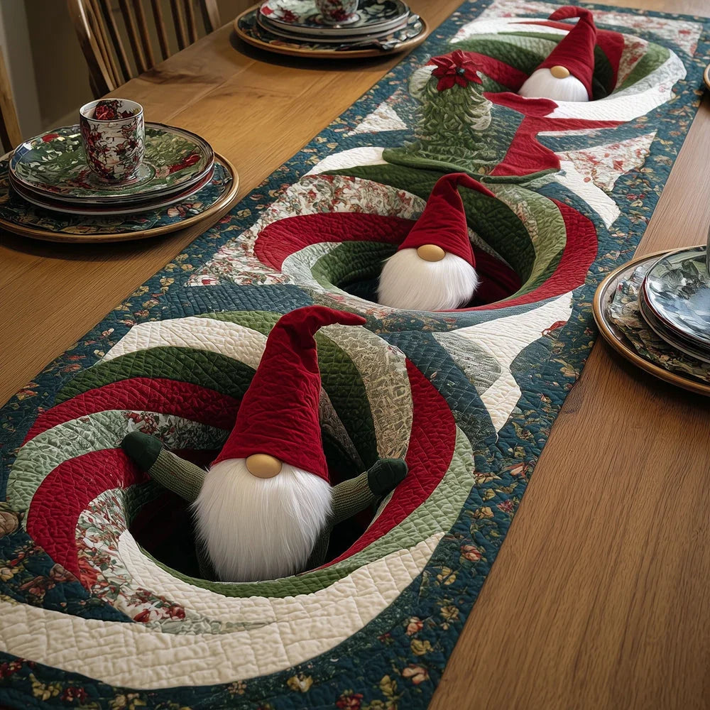 Gnome Joy Quilted Table Runner
