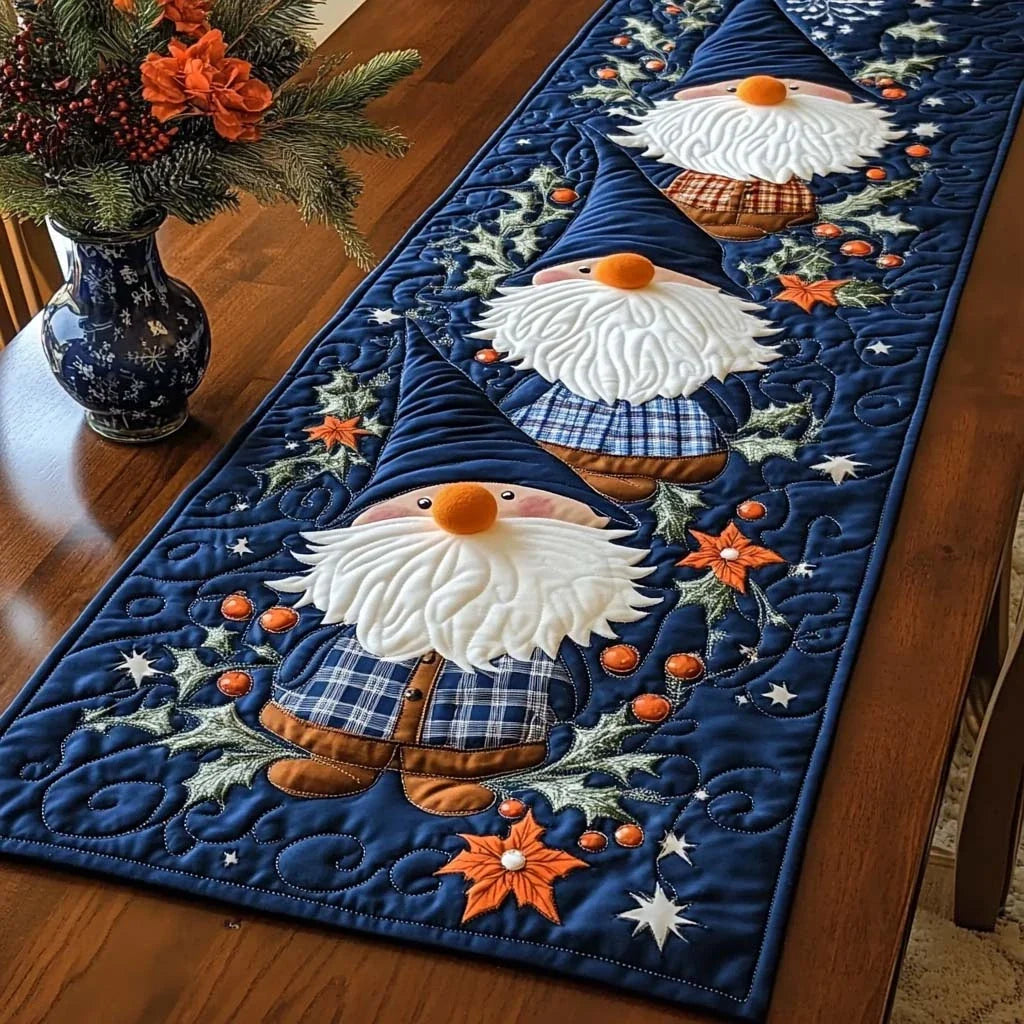 Gnome Joy Quilted Table Runner