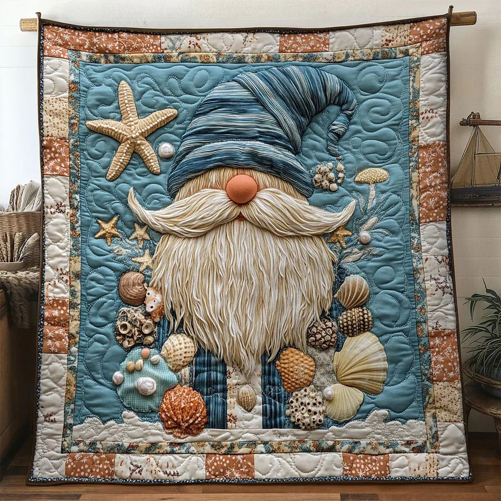 Gnome Ocean Whisper Quilt Blanket