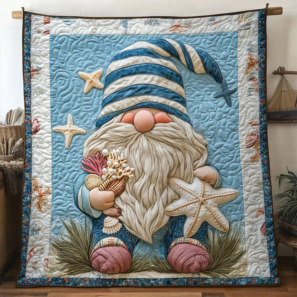 Gnome Sea Breeze Quilt Blanket
