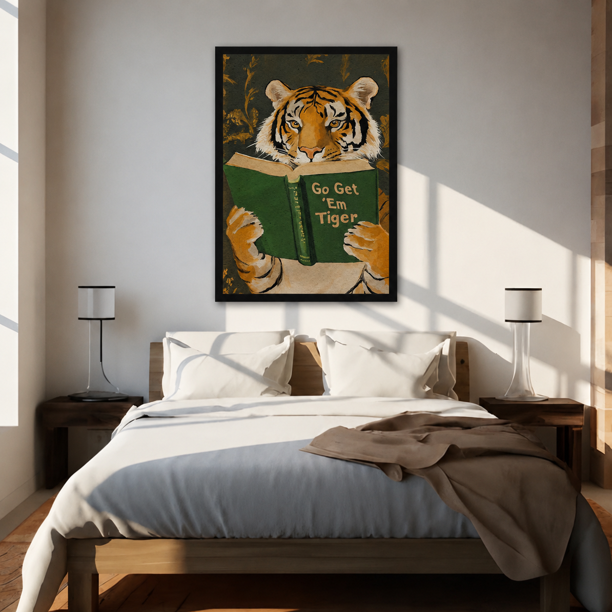 Go Get 'Em Tiger Motivational Canvas Wall Art