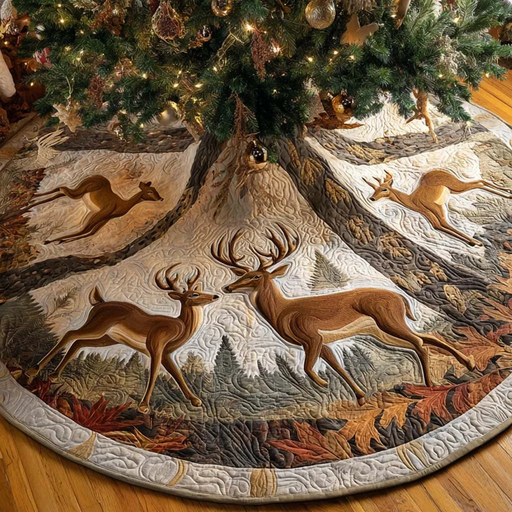 Golden Dawn Quilted Tree Skirt