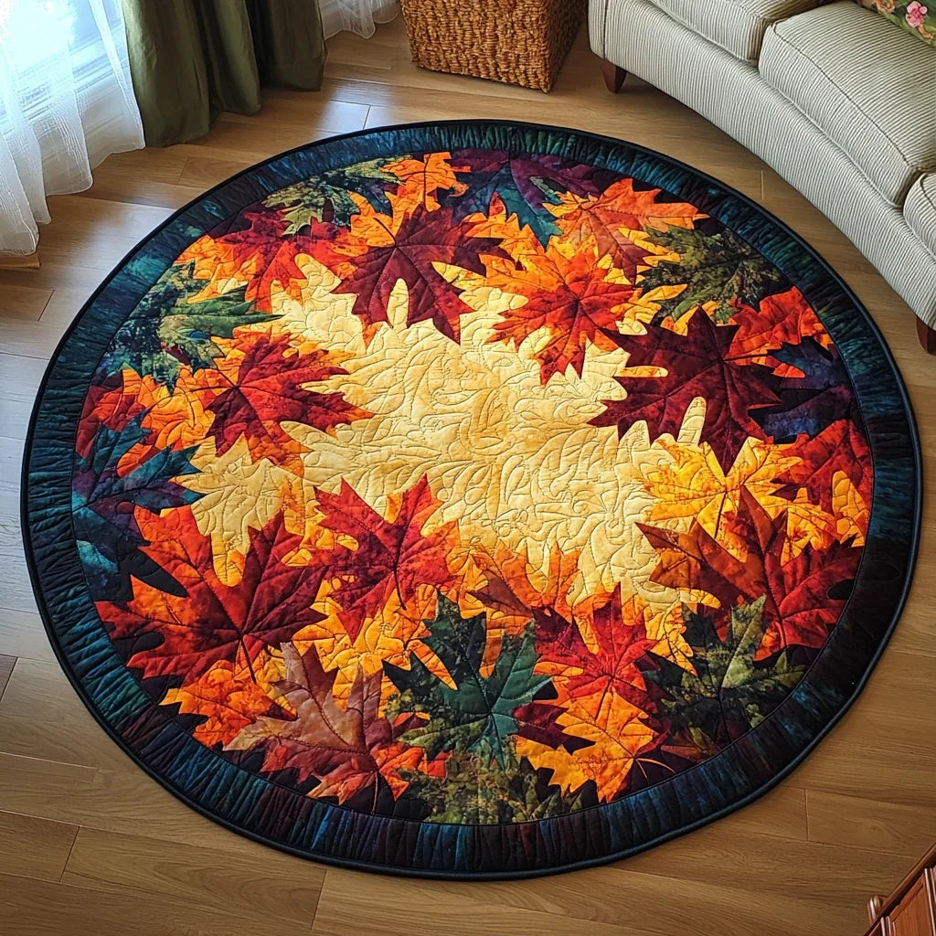Golden Harvest Quilted Round Mat