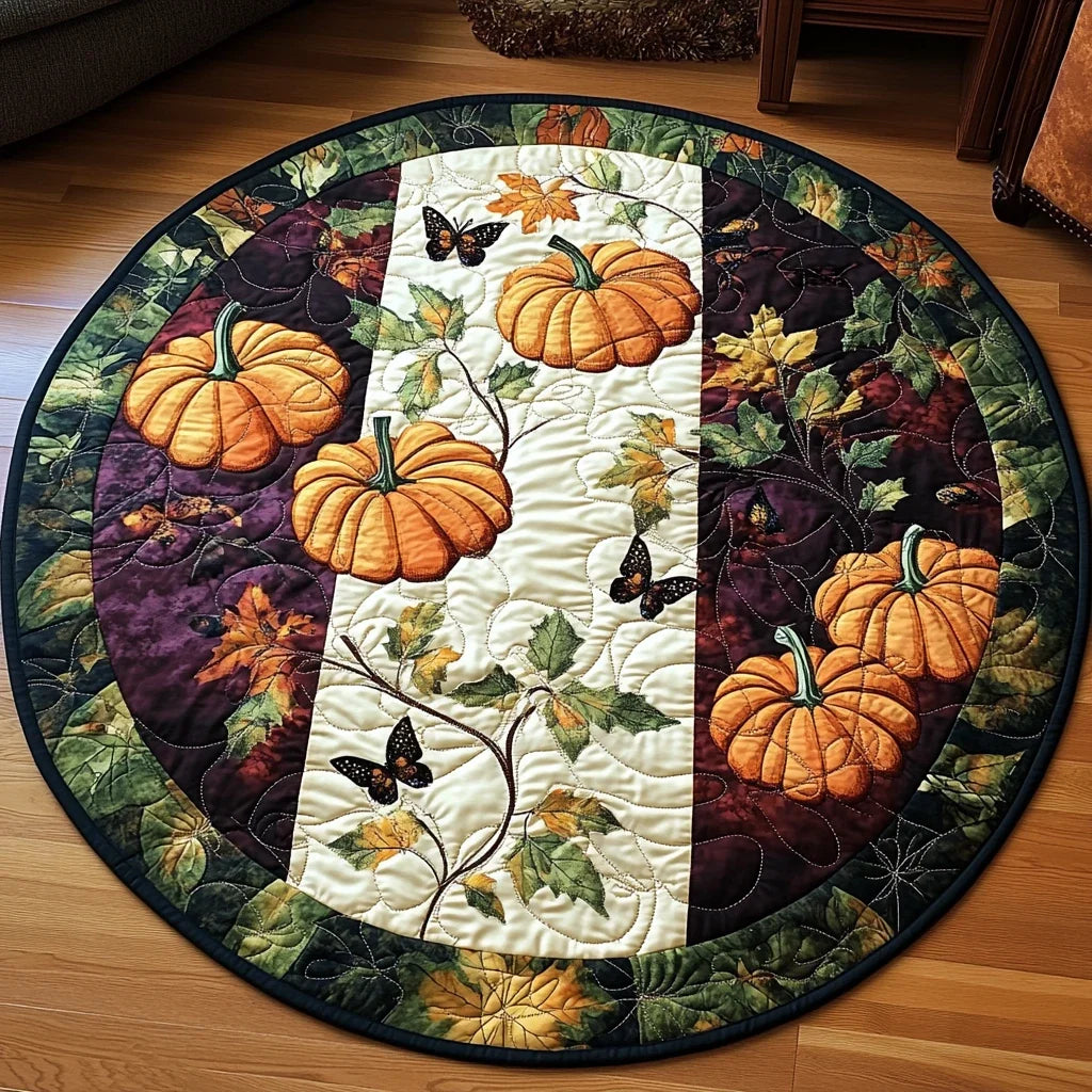 Golden Harvest Quilted Round Mat
