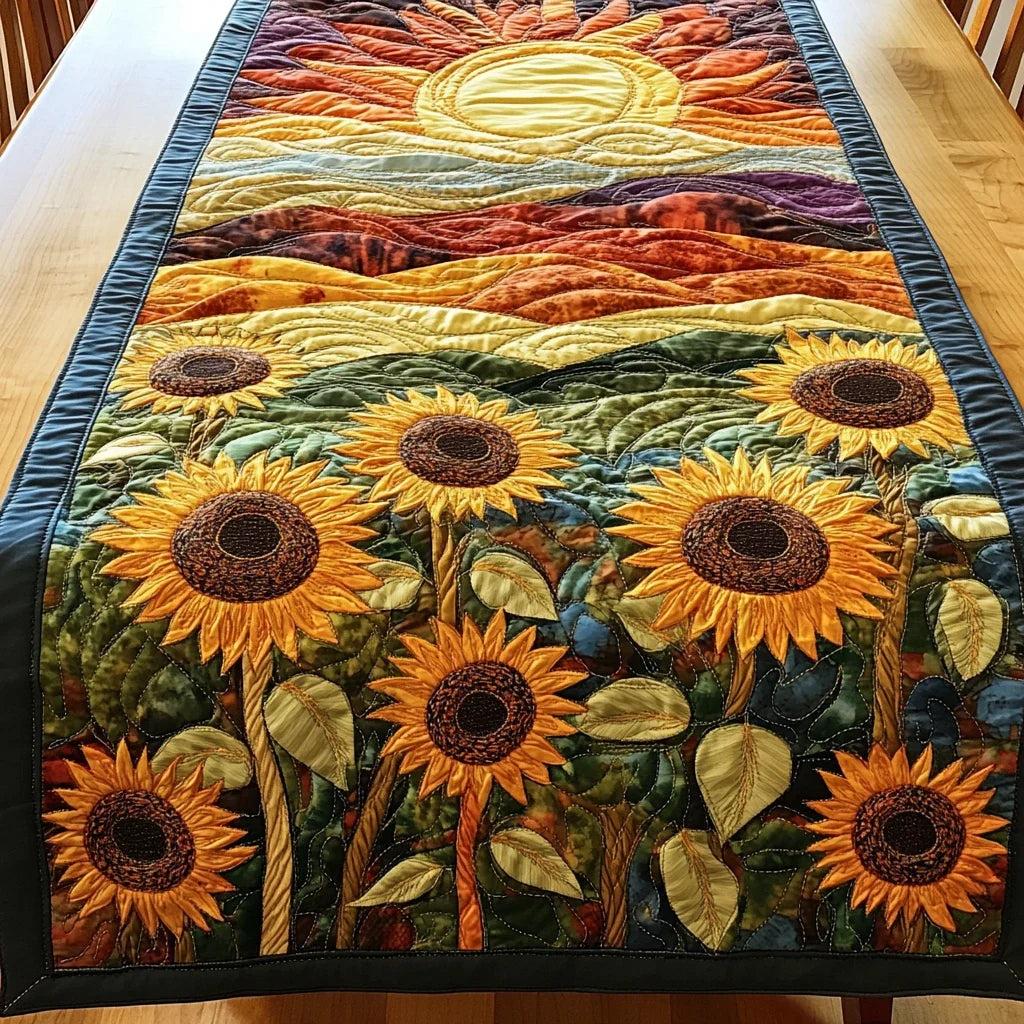 Golden Harvest Quilted Table Runner
