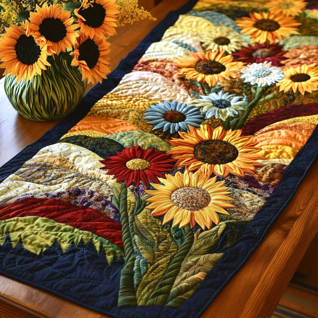 Golden Horizon Quilted Table Runner