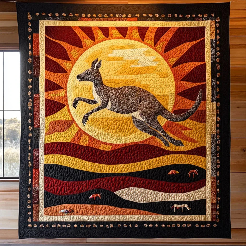 Golden Leap Quilt Blanket