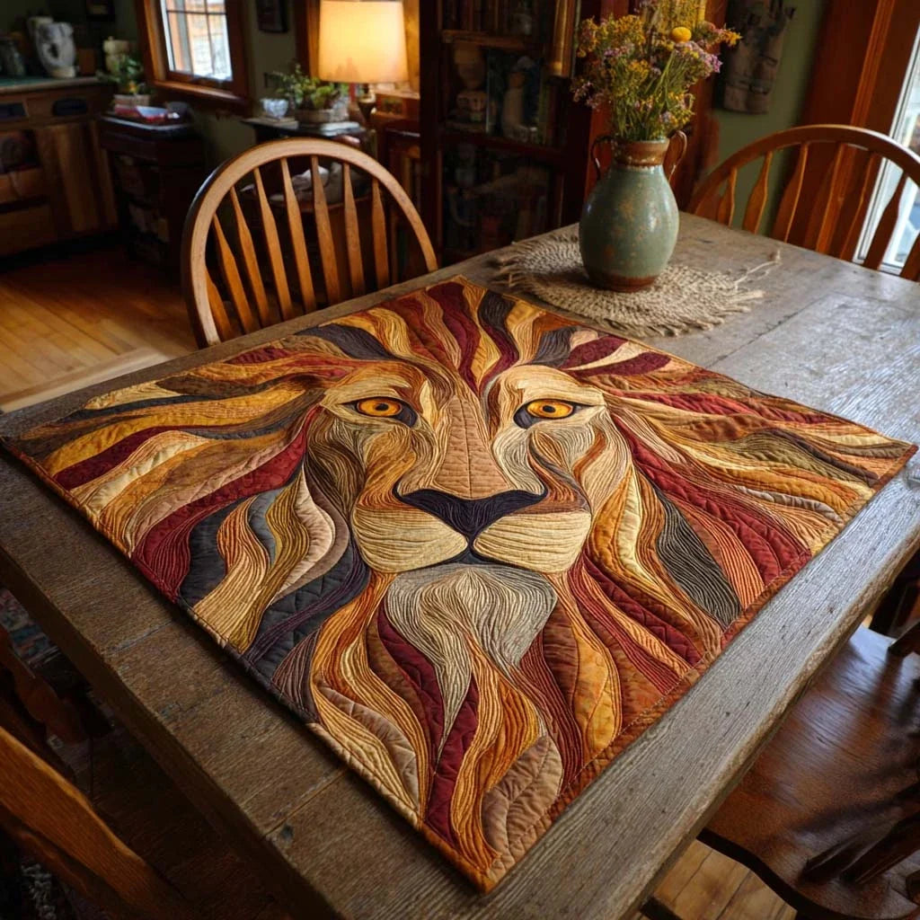 Golden Mane King Quilted Table Topper