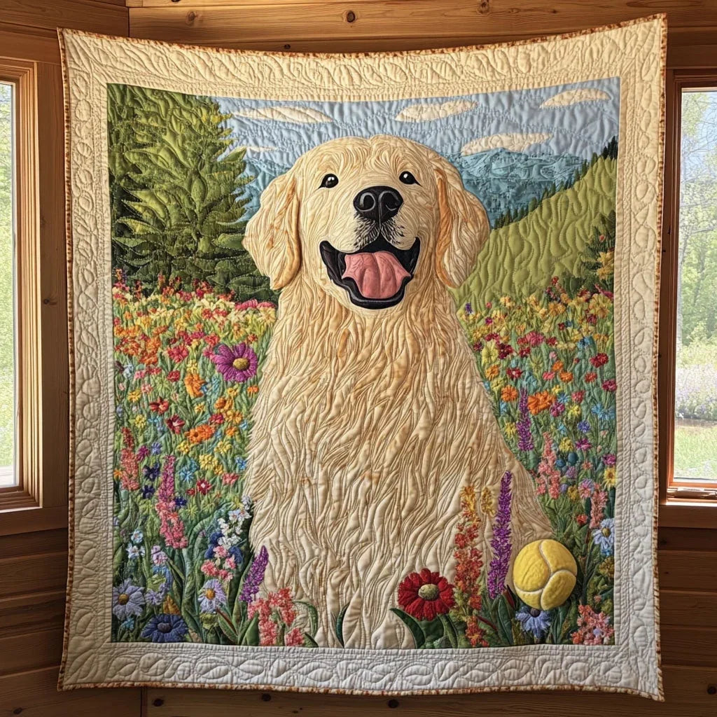 Golden Meadow Quilt Blanket