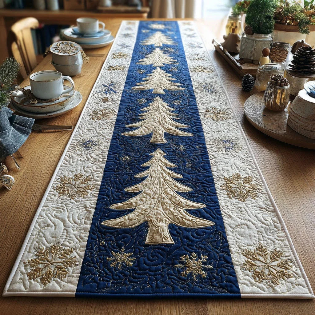Golden Pines Quilted Table Runner