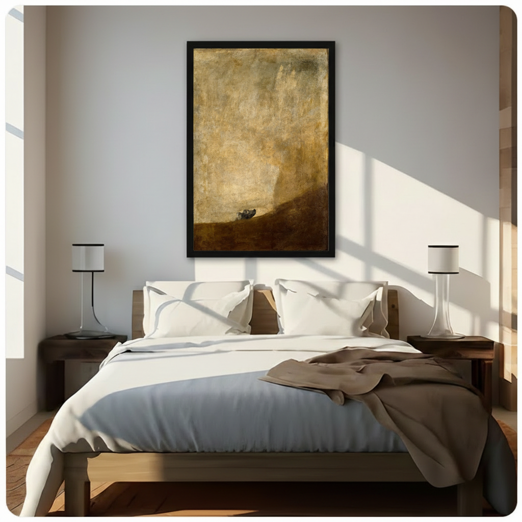 Goya The Dog Romantic Art Canvas Print Wall Art