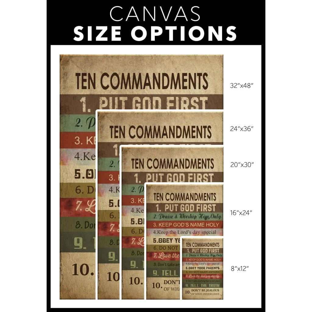 ten commandments wall art canvas