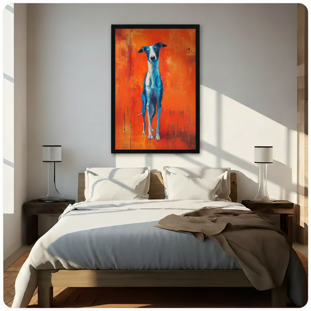 Bold Greyhound Oil Painting Canvas Wall Art