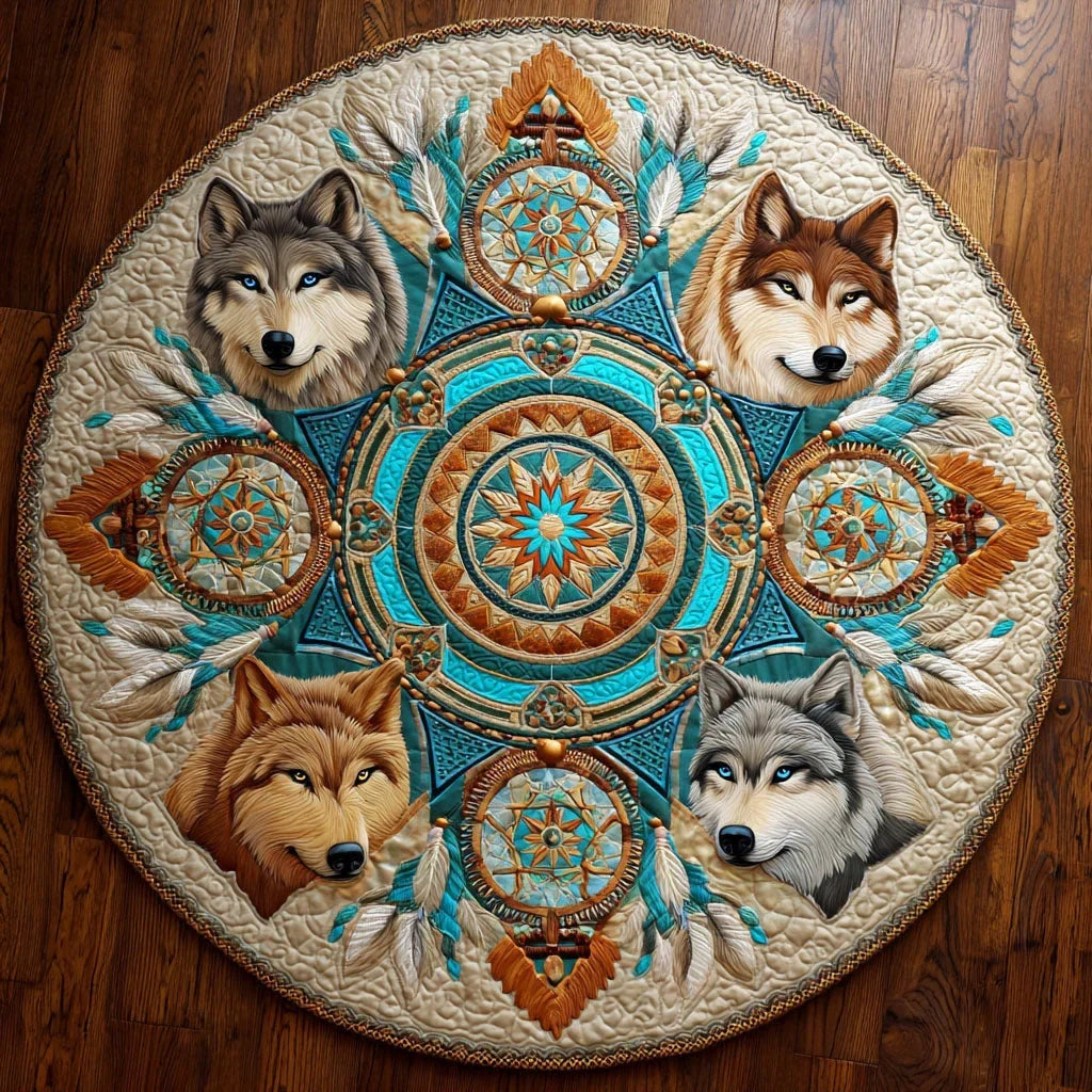 Guardian Circle Quilted Round Mat