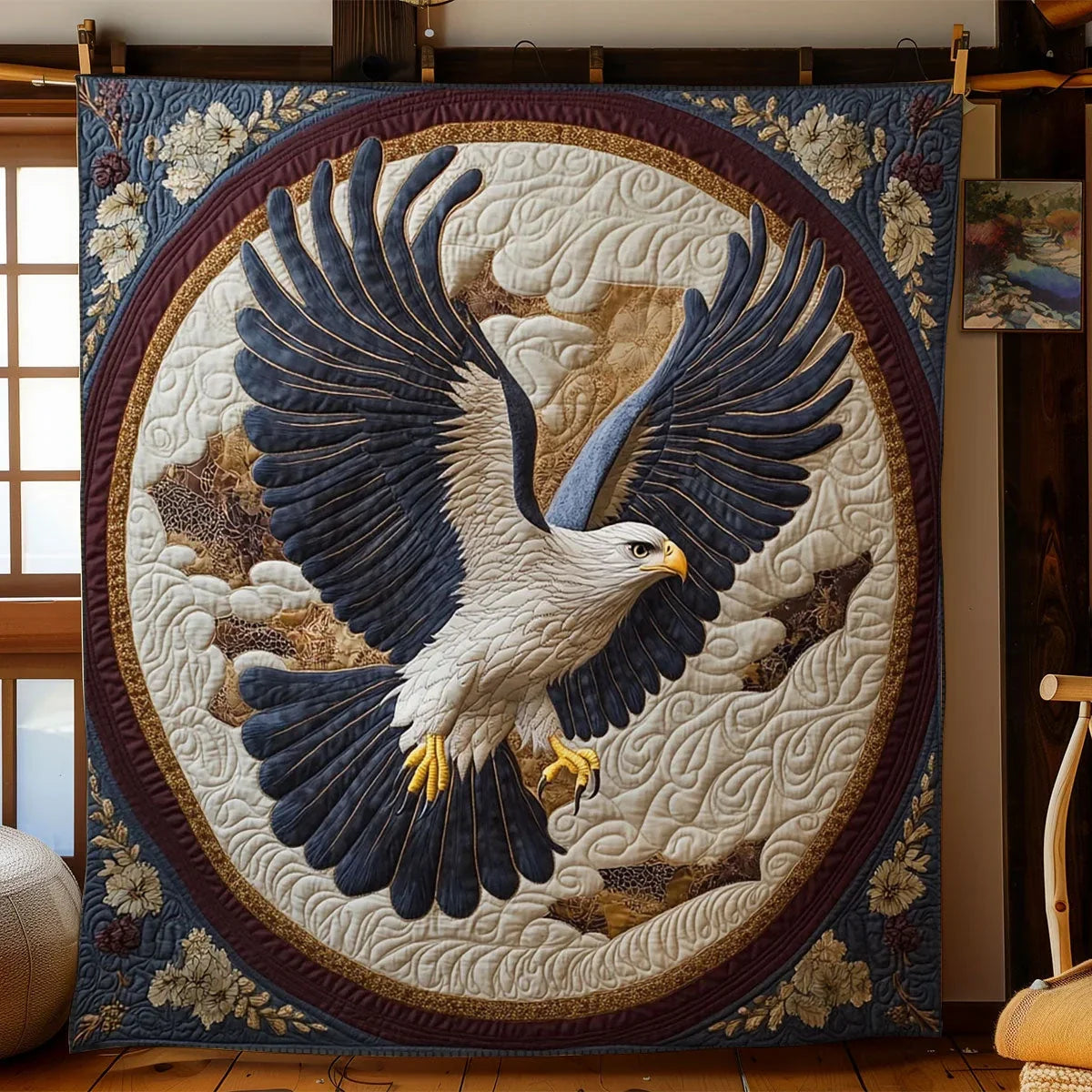 Guardian Of Cloud Quilt Blanket