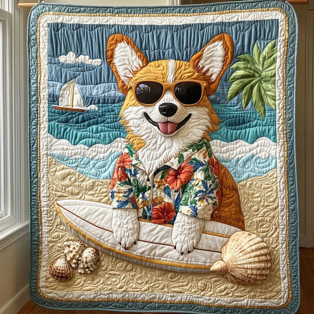 Happy Beach Side Quilt Blanket