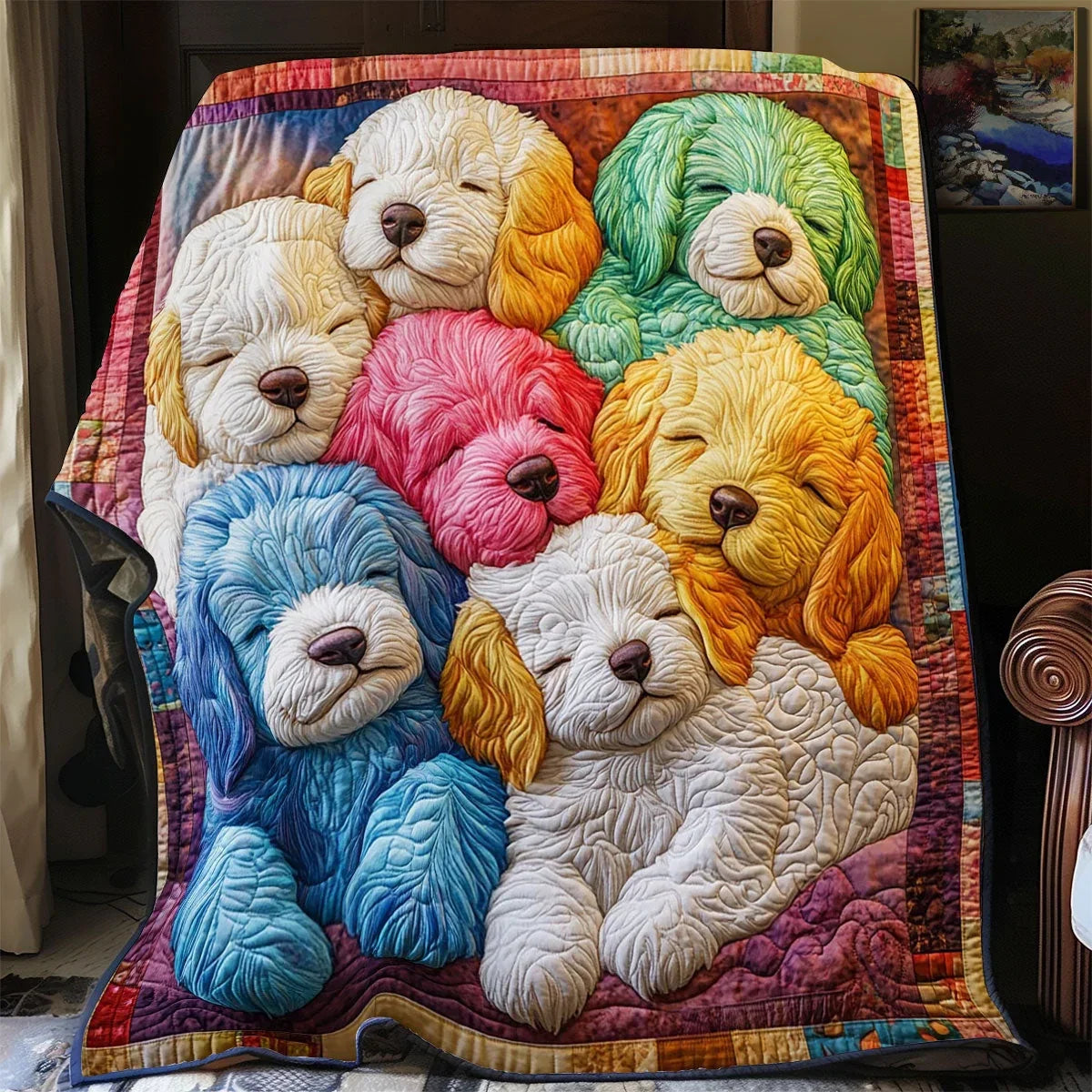 Happy Snuggle Patch Quilt Blanket