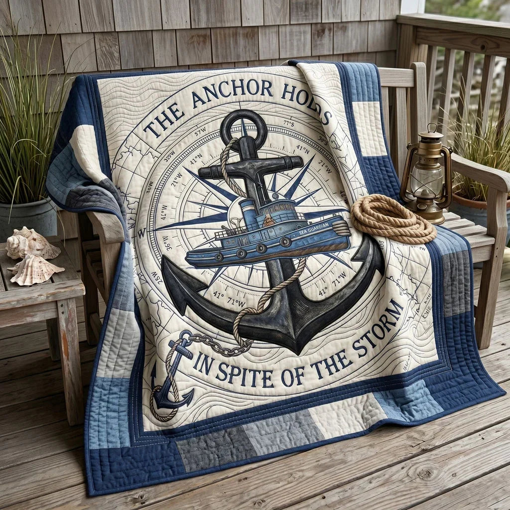 Harbor Through The Storm Quilt Blanket