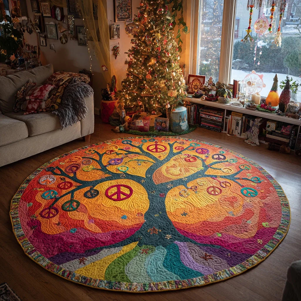 Harmony Bloom Quilted Round Mat