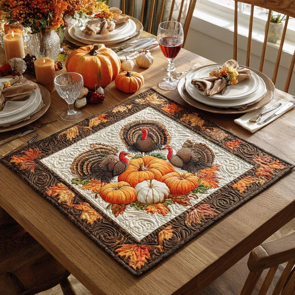 Harvest Feast Quilted Table Topper