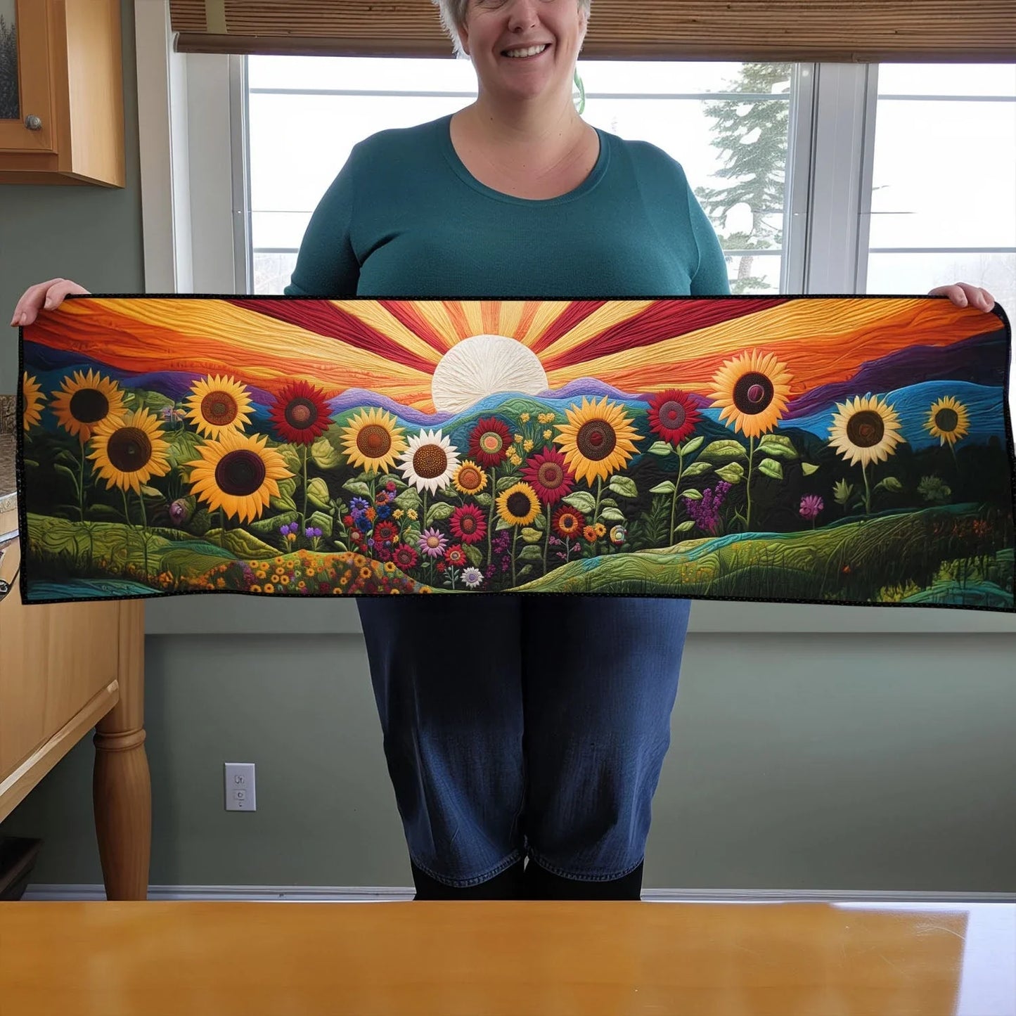 Harvest Glow Quilted Table Runner