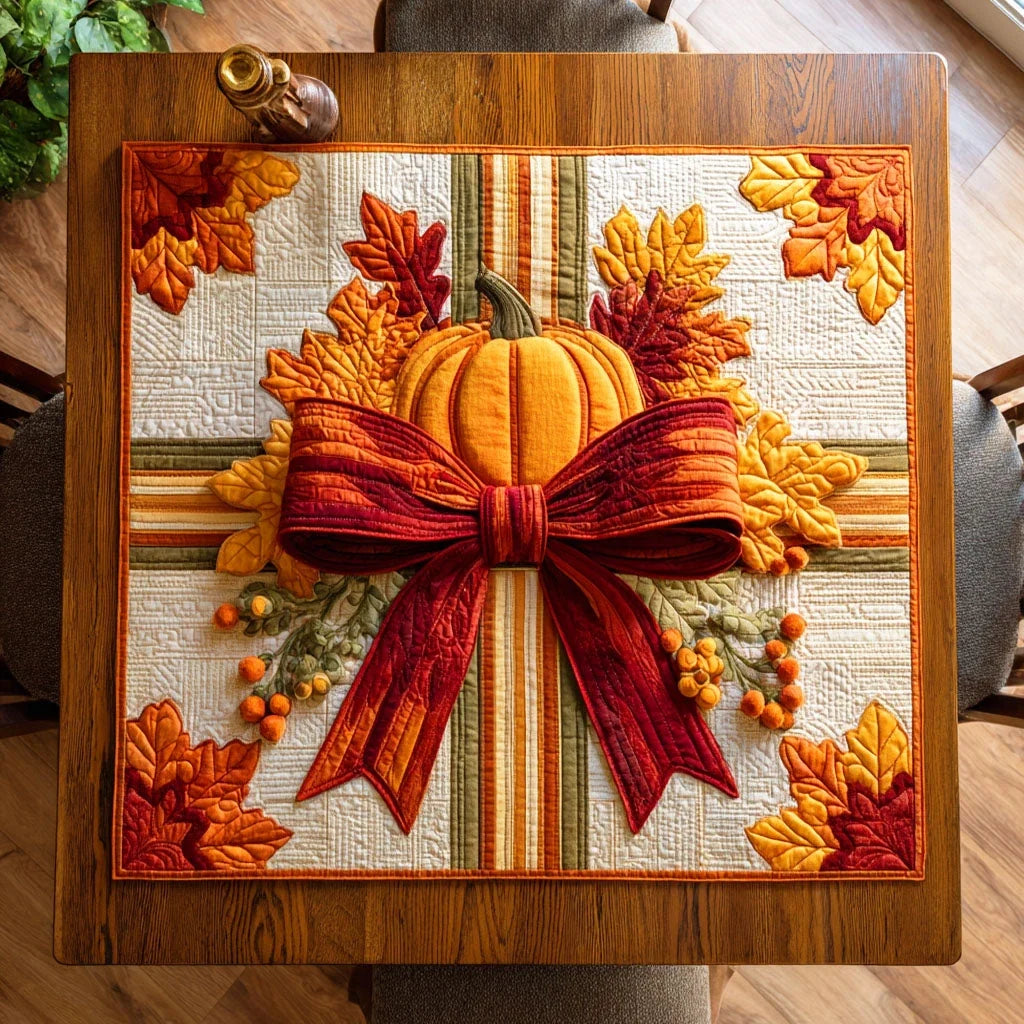 Harvest Glow Quilted Table Topper