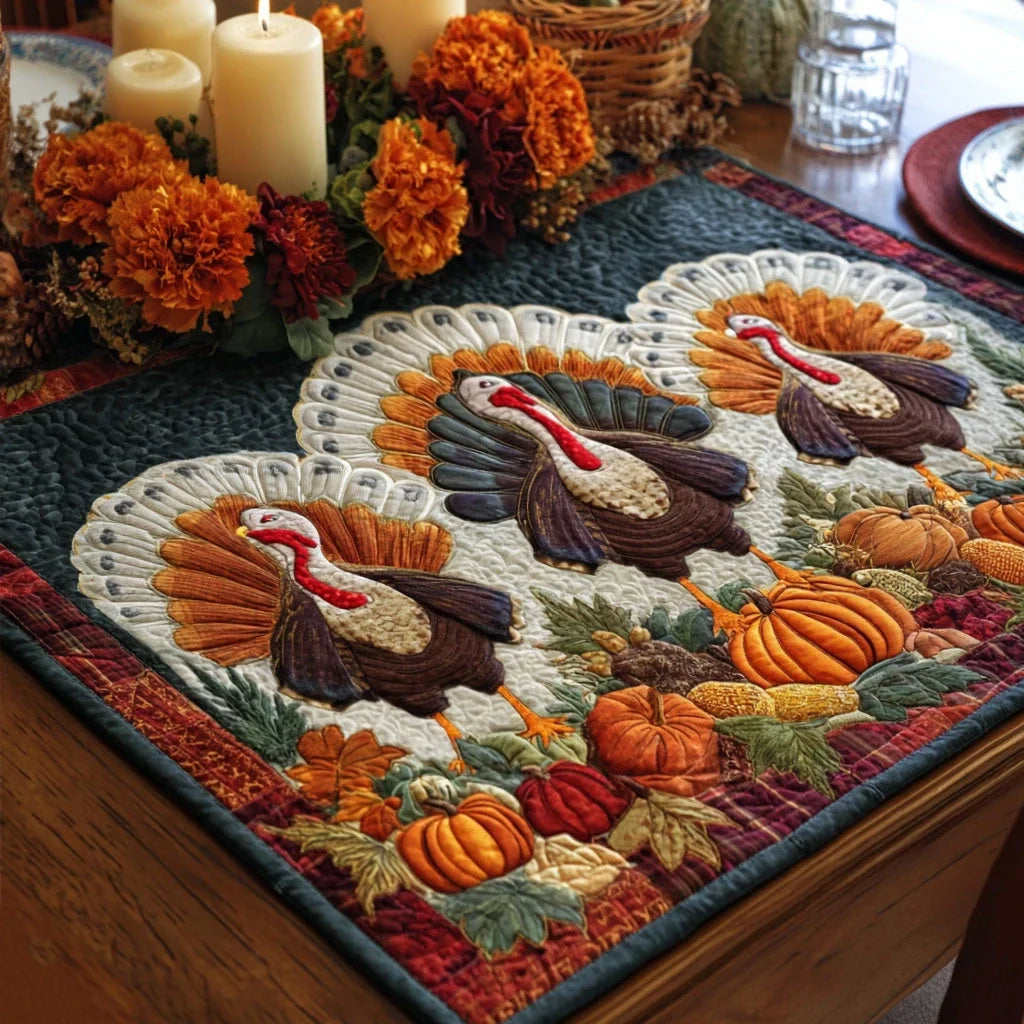 Harvest Meadow Quilted Table Topper