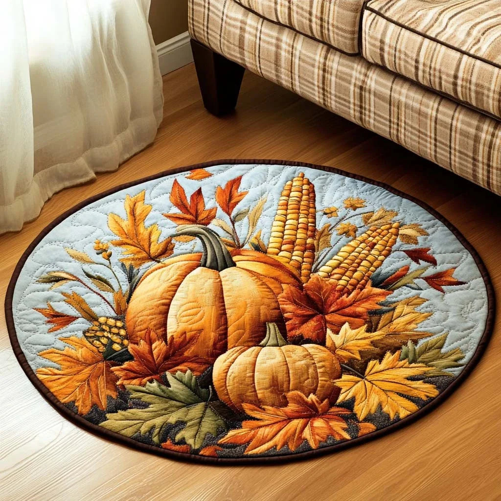 Harvest Medley Quilted Round Mat