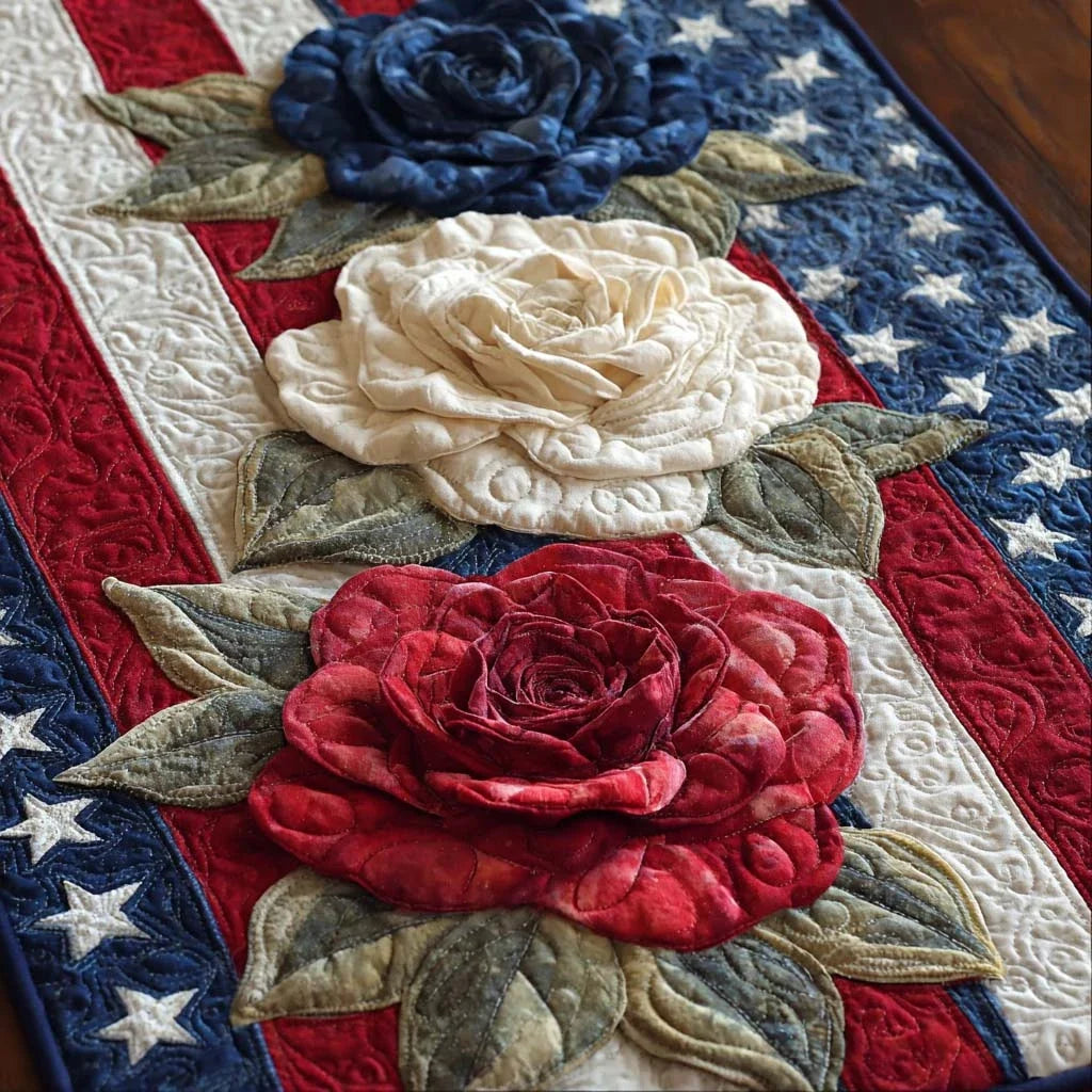 Heritage Roses Quilted Table Runner