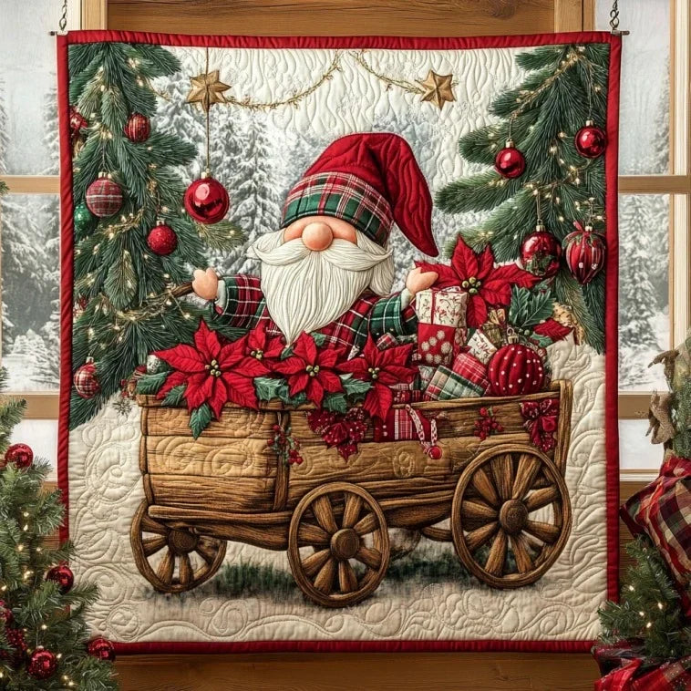 Holiday Gnome Quilt Blanket