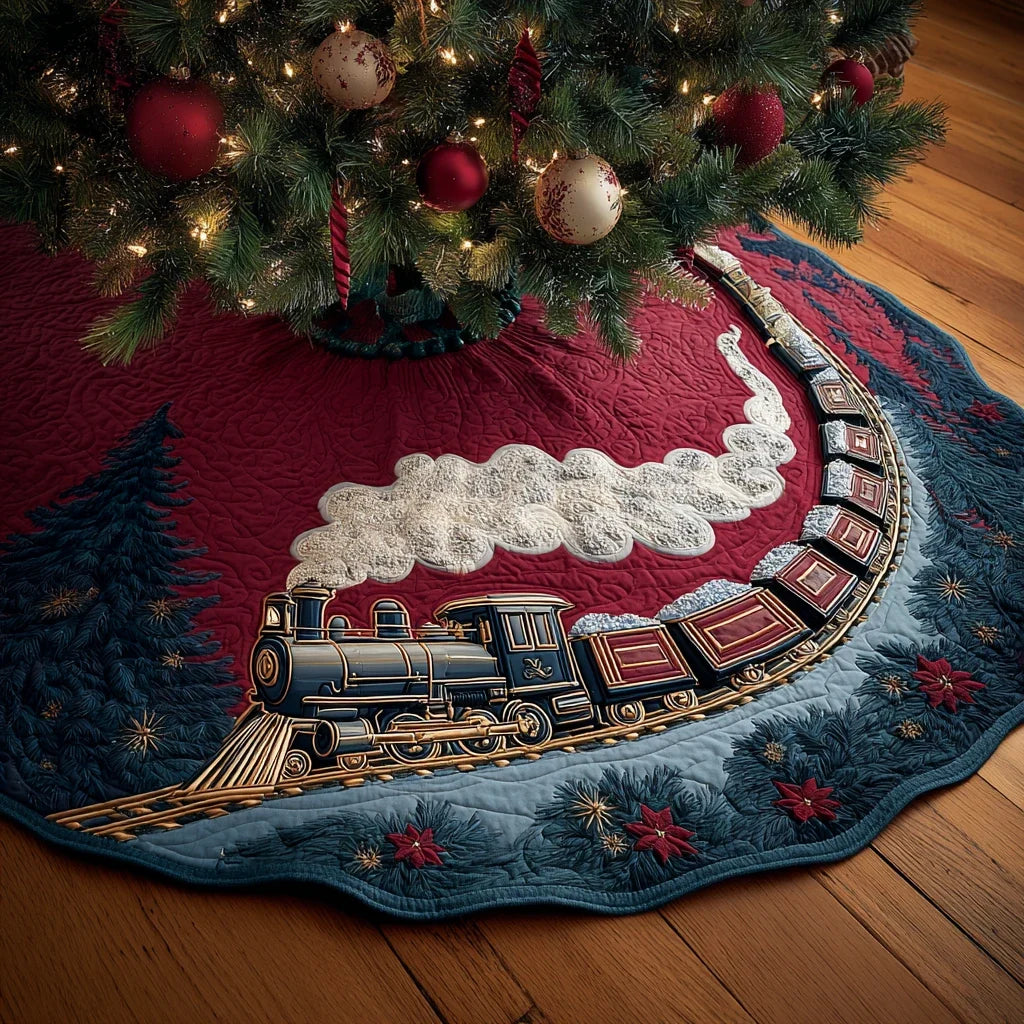 Holiday Journey Christmas Quilted Tree Skirt