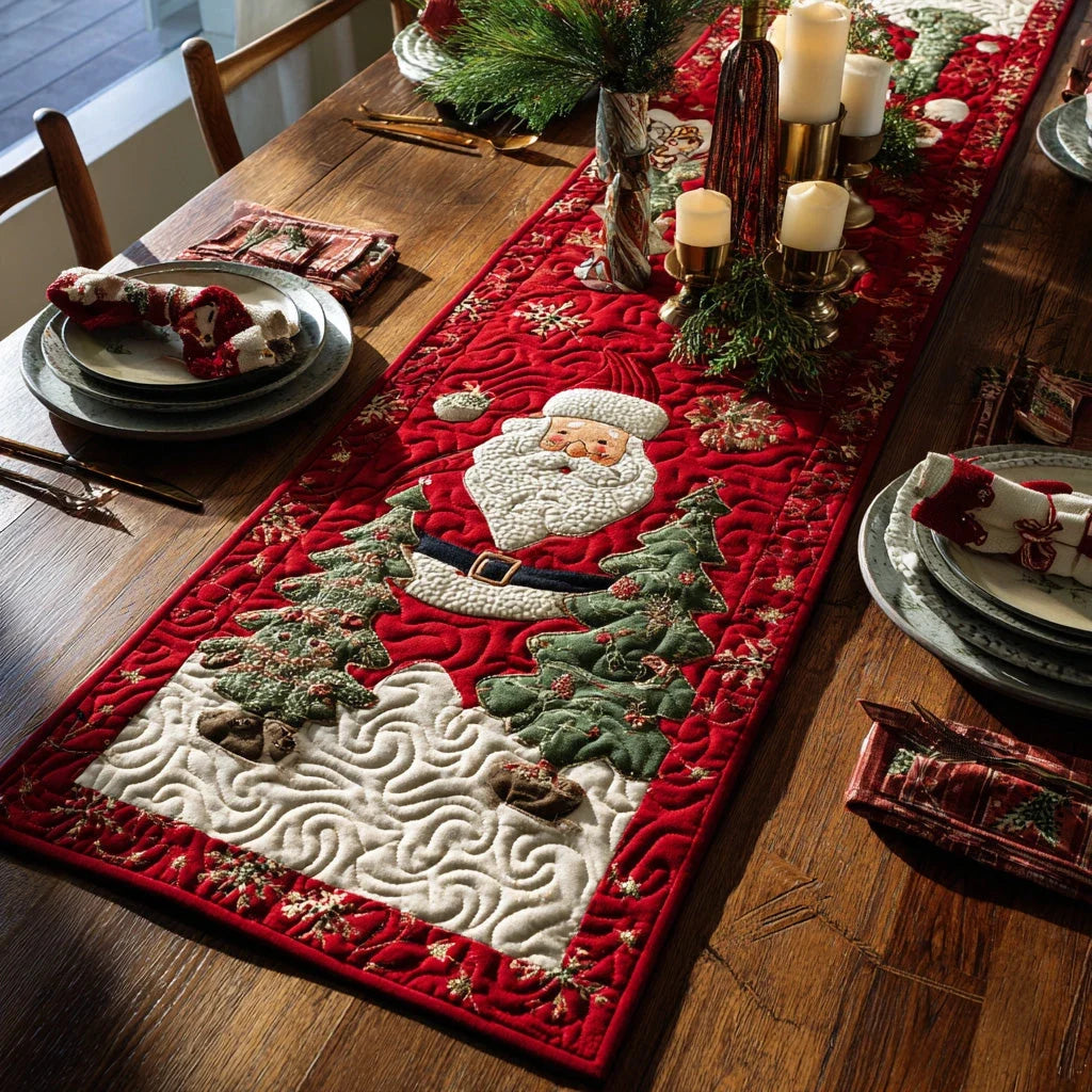 Holly Jolly Quilted Table Runner
