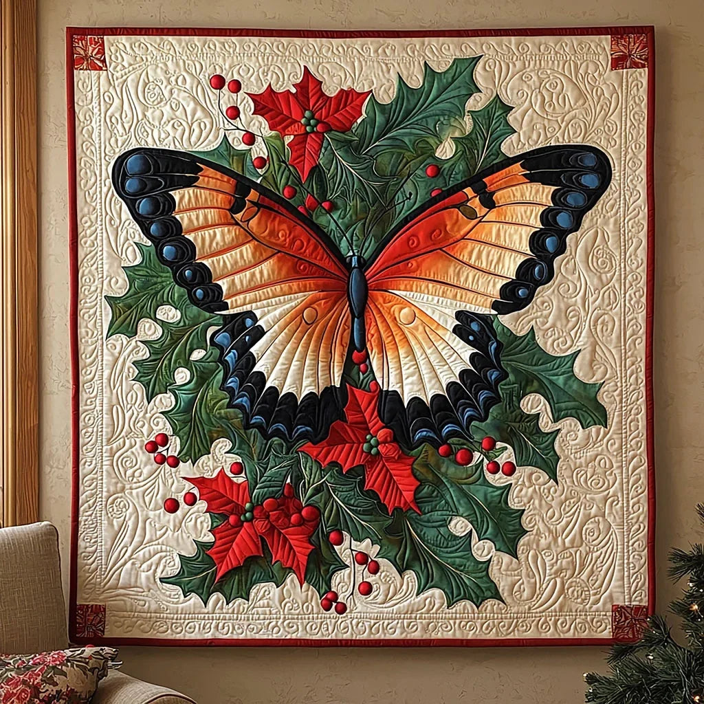 Holly Monarch Quilt Blanket