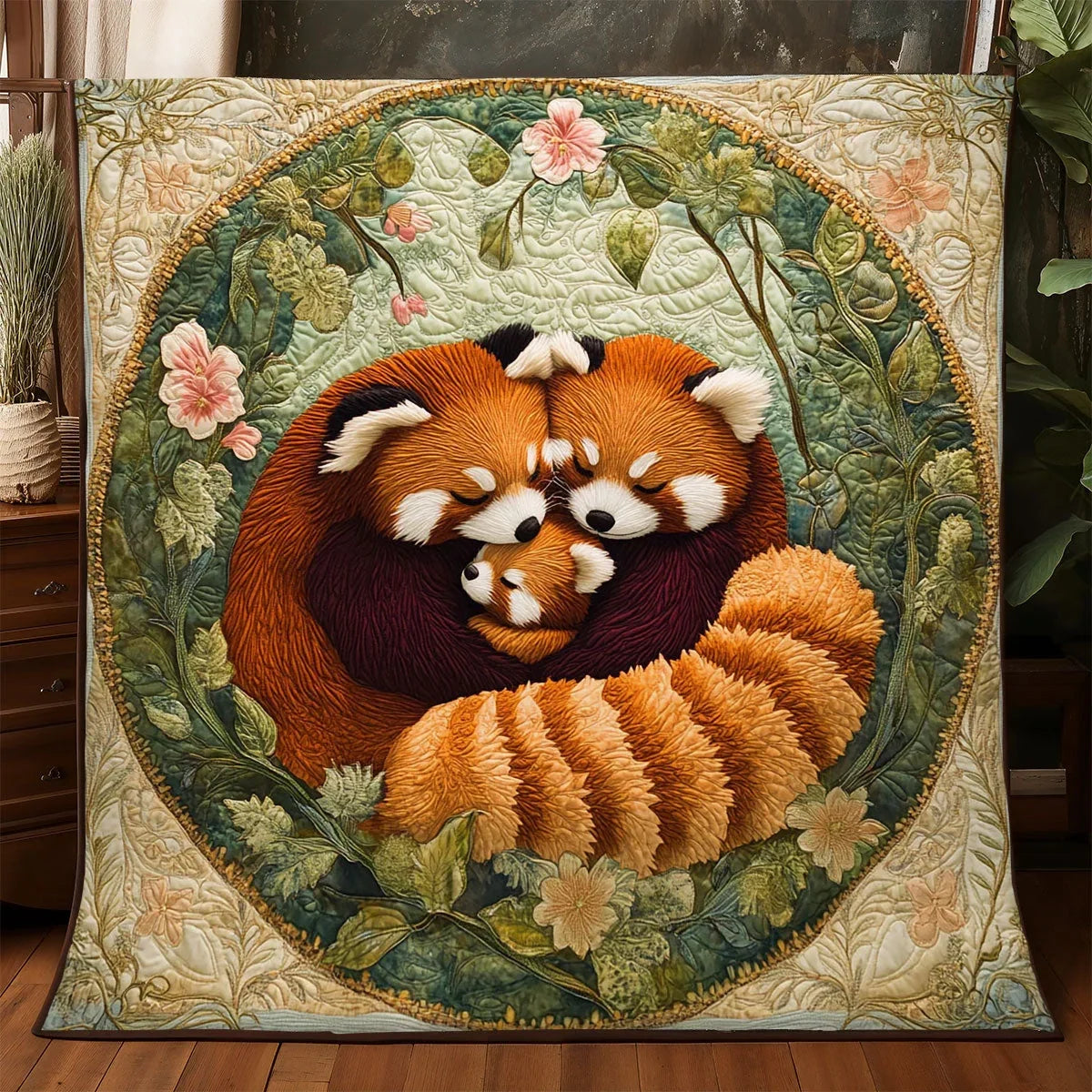 Home Is A Hug Quilt Blanket