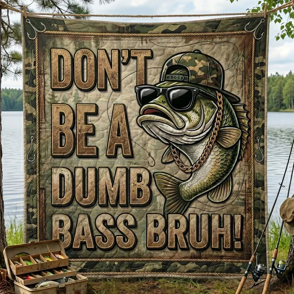 Hooked Humor Quilt Blanket
