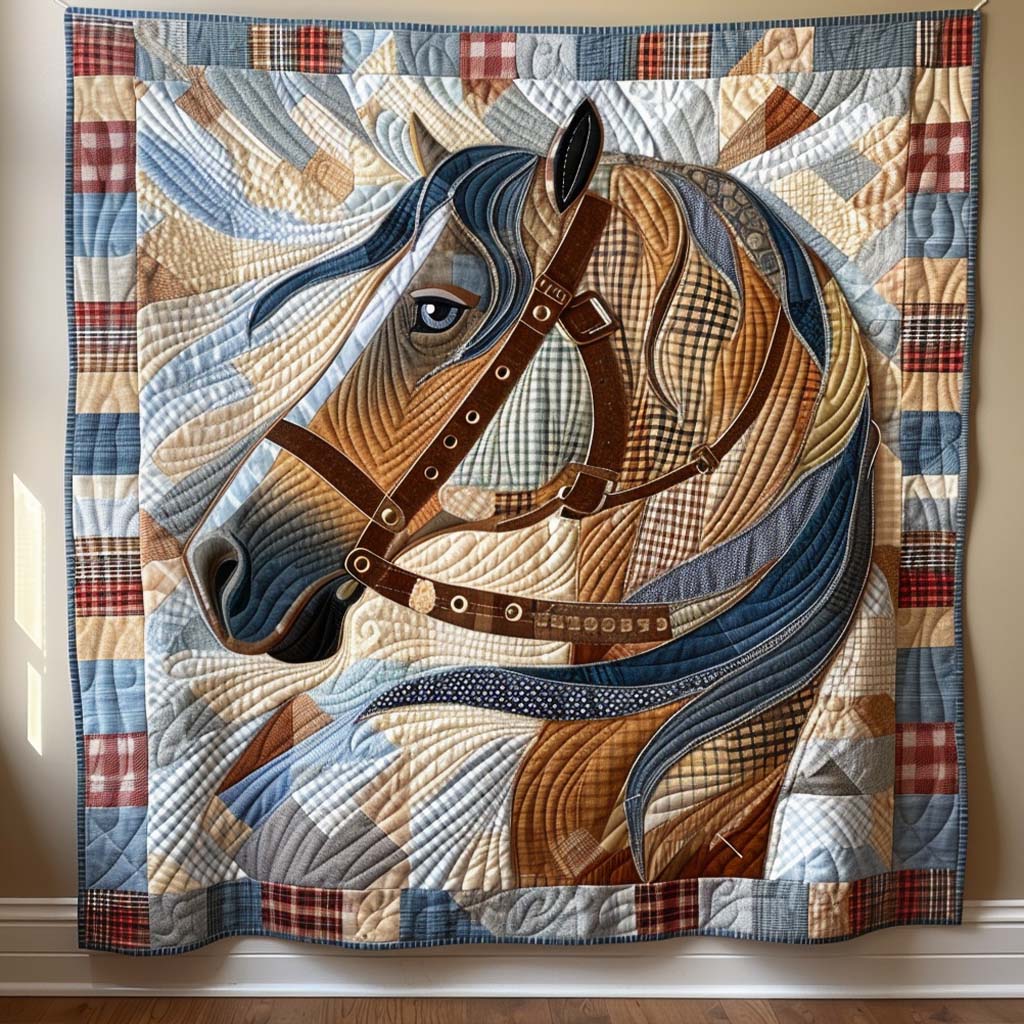 Horse Retreat Quilt Blanket - Quilted Blanket by Wild and Way
