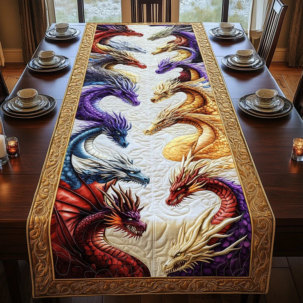 House of Fire Quilted Table Runner